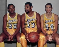 Ikonic Fotohaus Jerry West Wilt Chamberlain Elgin Baylor Signed Photo Autograph Print Wall Art Home 