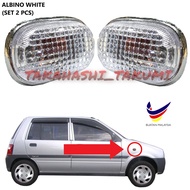 Perodua Kancil Petak Bulat Front Set Albino White Clear Putih Fender Side Signal Lamp Light Lampu Si