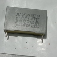 MKT Capacitor •22uf 275Vac