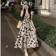 Thanh Lịch Màu Đen Lưới Đầm Hepburn Style Nữ Thời Trang Mùa Hè Vintage Dài Váy Dáng Chữ A Single Pie