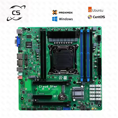 X99 Motherboard for Servers Cloud Star C612 NAS Build Suppoet E5 V3 V4 DDR4 Max 384GB 2xM2 NVME 10xS