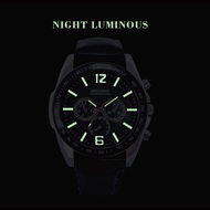SHUORUI brand luxury sports quartz men's watch casual waterproof military leather strap watch clock fashion chronograph watch