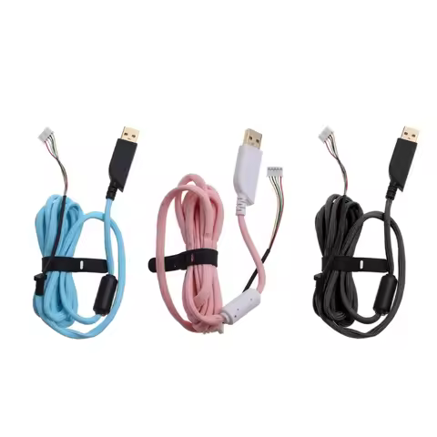 USB Mouse Cables Nylon Wire Replacement DIY Umbrella Rope Mouse Cable Line for FK2 EC1-B EC1-A EC1-B