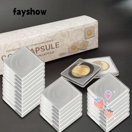 FAYSHOWSG 20pcs/pack Medal Collection , Storage Box  Coin Capsule Holder,  Adjustable Coin Capsule