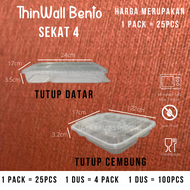 THINWALL BENTO SEKAT 4 DATAR / THINWALL BENTO SEKAT 4 CEMBUNG DOME