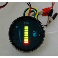 2" 52mm Universal Motor Motorcycle Fuel Meter Digital 12V System Ratio Gauge LED Light Display Car