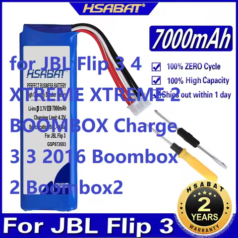 HSABAT Speaker Battery for JBL Flip 3 4 XTREME XTREME 2 BOOMBOX Charge 3 3 2016 Boombox 2 Boombox2 B