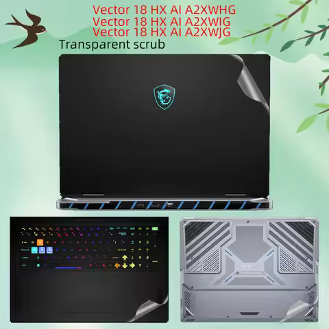 Compatible with 18-inch MSI Vector 18 HX AI A2XWHG A2XWIG A2XWJG laptop screen protector and body de