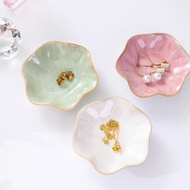 Ceramic Jewelry Storage Tray, 1 Count Irregular Shaped Jewelry Key Sundries Storage Holder, Home Org