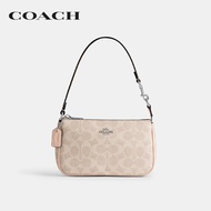 COACH กระเป๋าคล้องมือผู้หญิงรุ่น Nolita 19 In Signature Canvas CW426 SVPWH สีครีม
