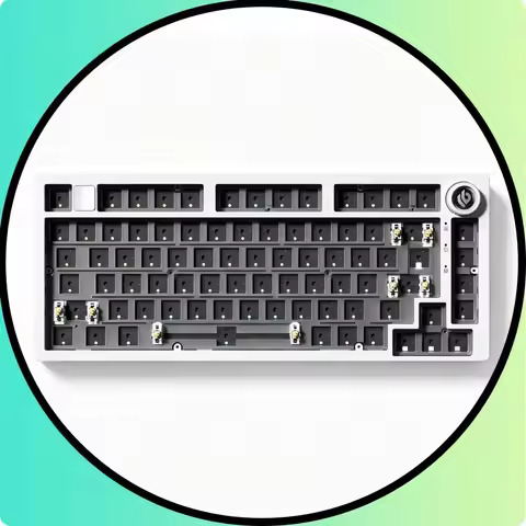 LEOBOG Hi75C Mechanical Keyboard Kit Aluminium Alloy Tri Mode RGB Wired Customized Keyboard with Kno
