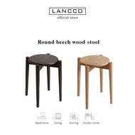 LANCCO Japanese Muji Modern Stool Side Table Bed Side table Chair Muji Scandinavian