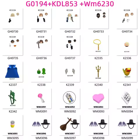 WM6230 G0194 KDL853 Building Block Action Figures Educational Bricks Toys For Children Kids KDL835 W