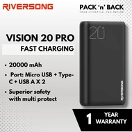 Riversong Vision 20 Pro Fast Charging Power Bank | 22.50W Fast Charging