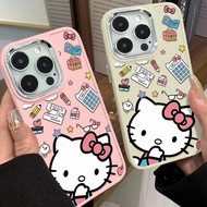 Cute Katie and Stationery Phone Case Compatible for IPhone 11 12 13 Pro 14 15 7 8 Plus SE 2020 XR X XS Max Shockproof Large Hole Frame TPU Soft Case Protective Casing