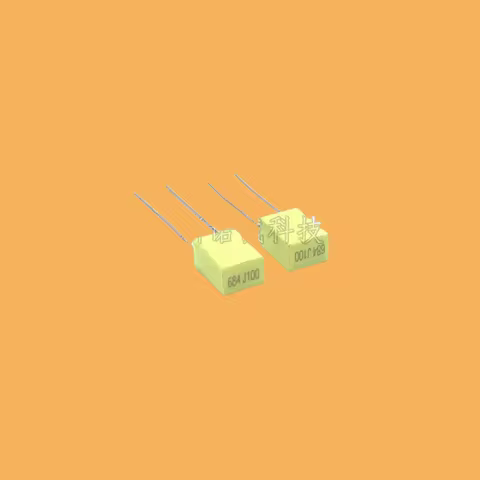 10PCS/ Correction of square capacitance 100V 684 0.68UF 100V 680NF 684J100 foot distance 5mm yellow