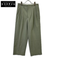 Blamink Khaki R W/CO TUCK SRT Wool Cotton Pants Size 36 [Used]