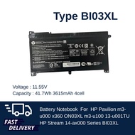 (ส่งฟรี ประกัน 1 ปี)HP แบตเตอรี่ ของแท้ ON03XL BI03XL (สำหรับ HP Pavilion m3-u000 x360 m3-u100 / 13-