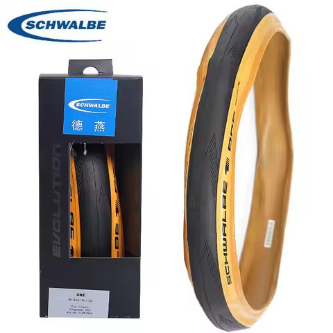 Schwalbe ONE Tan Wall 16 Inch Folding Tire 35-349 16x1.35 Retro Yellow Edge Tire EXO Ultra Light Sta