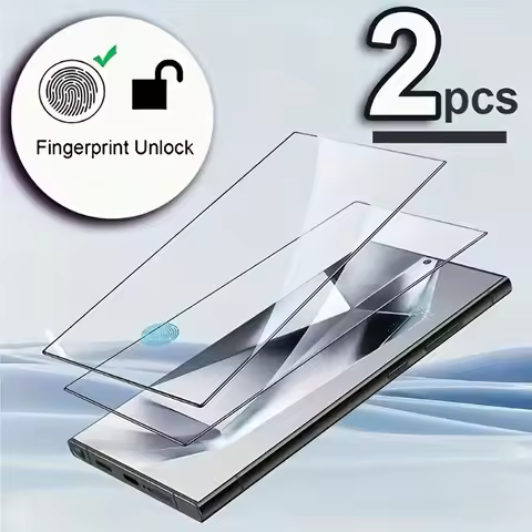 2pcs HD Fingerprint Unlock Screen Protector For Samsung S26 Ultra S26 Plus S25 Ultra S25 Edge S24 S2