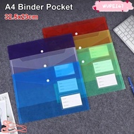 WUPEI47AD 1Pcs Document Files Folders,  with Label Pocket A4 Binder Pocket, Durable Snap Button Plas