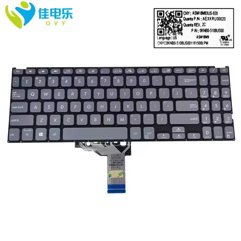 US RU LA Laptop Backlit Keyboard For Asus Vivobook X509 X509U X509FA X509DA X509BA A509 F509 M509 X5