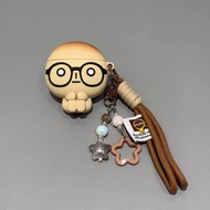 For Bose Ultra Open glasses cute cartoon Kogepan bread man with rope chain earphone protective case 