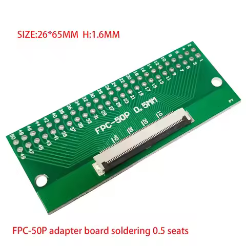 1PCS FPC/FFC 4P-50P Soldering 0.5 Socket With A Flip Cover Connected To A 0.5MM Plug-in 2.54 Flexibl
