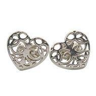 Tiffany Enchant 心形耳環，925 純銀，約 2.1 克 [二手]