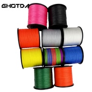 tali pancing GHOTDA Original X8 Fishing Line 100M High Strength Smooth 8 Strands Pink Multicolored M