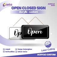 Open closed sign - open close sign - wall signage open closed. type 3 geka laser