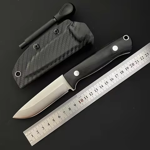 Handcrafted Nordic Classic Fixed Knife Hand Clam Cutting Blade Imported Sandvik 14C28N Micatta Handl