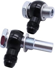 1 SET 2 PCS 6AN x 1/4NPSM 90 Degree Banjo Fittings oil cooler Fits for 4L80E GM Transmission Oil Coo