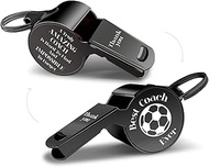 QIBAJIU Whistle with Lanyard, Black Whistle, Coach Whistle, Soccer Gifts, Men's Soccer Coach Gifts, Female Teachers, Thank You Cheers Coach Gifts - It's Hard to find Really Great Coaches