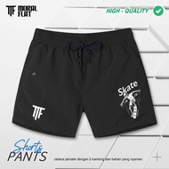 Moral Flat-Man Short-Celana Pendek-Skate Board-Celana Hitam - Kolor hitam Moral Flat-MF