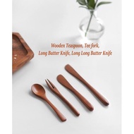 Wooden Teaspoon, Tee fork, Long Butter Knife, Long Long Butter Knife