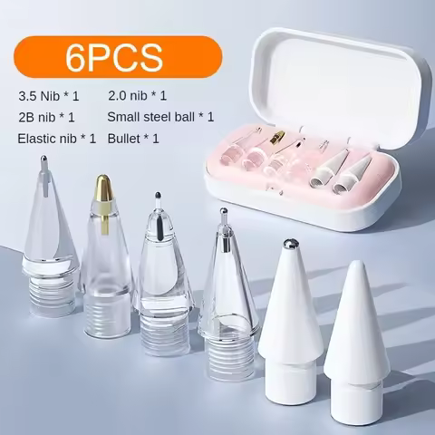 Replacement Pencil Tips for Apple Pencil 1/2/3th Apple Pencil Pro 4/6 Pcs 2B Soft Nibs for IPad Pro