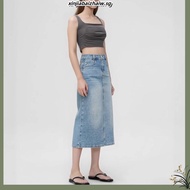 Eyouth 1962 Women Minimalist Denim Long Skirt