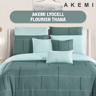 Bộ ga kèm Vỏ chăn Akemi Sateri Lyocell Flourish gồm 6 món (Super King / King / Queen)