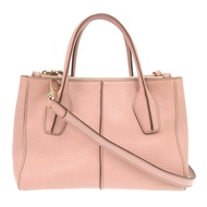 Tod's D淨化草本 Bag，粉紅色皮革，兩用手提包，0598 [二手] TOD'S