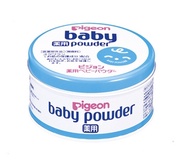 Pigeon 貝親藥用嬰兒爽身粉 藍色