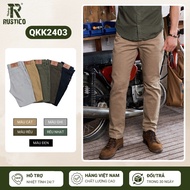 The Rustico men's khaki pants, high quality, basic horizontal pocket version, comfortable and non-fa