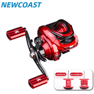 NEWCOAST Baitcasting BC Reel 8kg Drag Double Brake System Saltwater Reel 7.2:1 High Speed Metal Spar