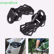 AUGUSTINE Bike Pedals Bicycle Accessories 1 Pair Road Bike Black Metal Folding Bicycle Foot Pegs