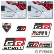 Penggayaan Kereta GR SPORT GAZOO Racing Pelekat Lencana Aluminium untuk Toyota SUPRA Camry 86 Coroll