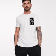 EA7 Emporio Armani EA7 Logo Cotton T Shirt Casual Regular Men T Shirt Armani Baju T lelaki berlengan