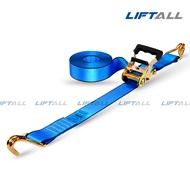 สายรัดของ Lift All หัวล็อคด้ามยาง รัดน้ำหนัก 2000 กก. ขนาด 2” พร้อมตะขอ J Hook