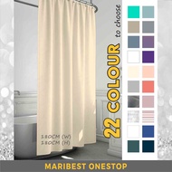 180CM X 180CM BATHROOM SHOWER CURTAIN WATERPROOF WITH HOOK LANGSIR BILIK AIR MURAH PEVA KAIN