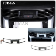 ABS Carbon fiber Car middle air outlet Decoration Cover Trim Car Styling For Nissan Navara NP300 201