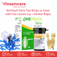 Vinsencare OneTouch Verio Blood Glucose Test Strips 25 Count with Free Lancets 25s OneTouch Verio Bl